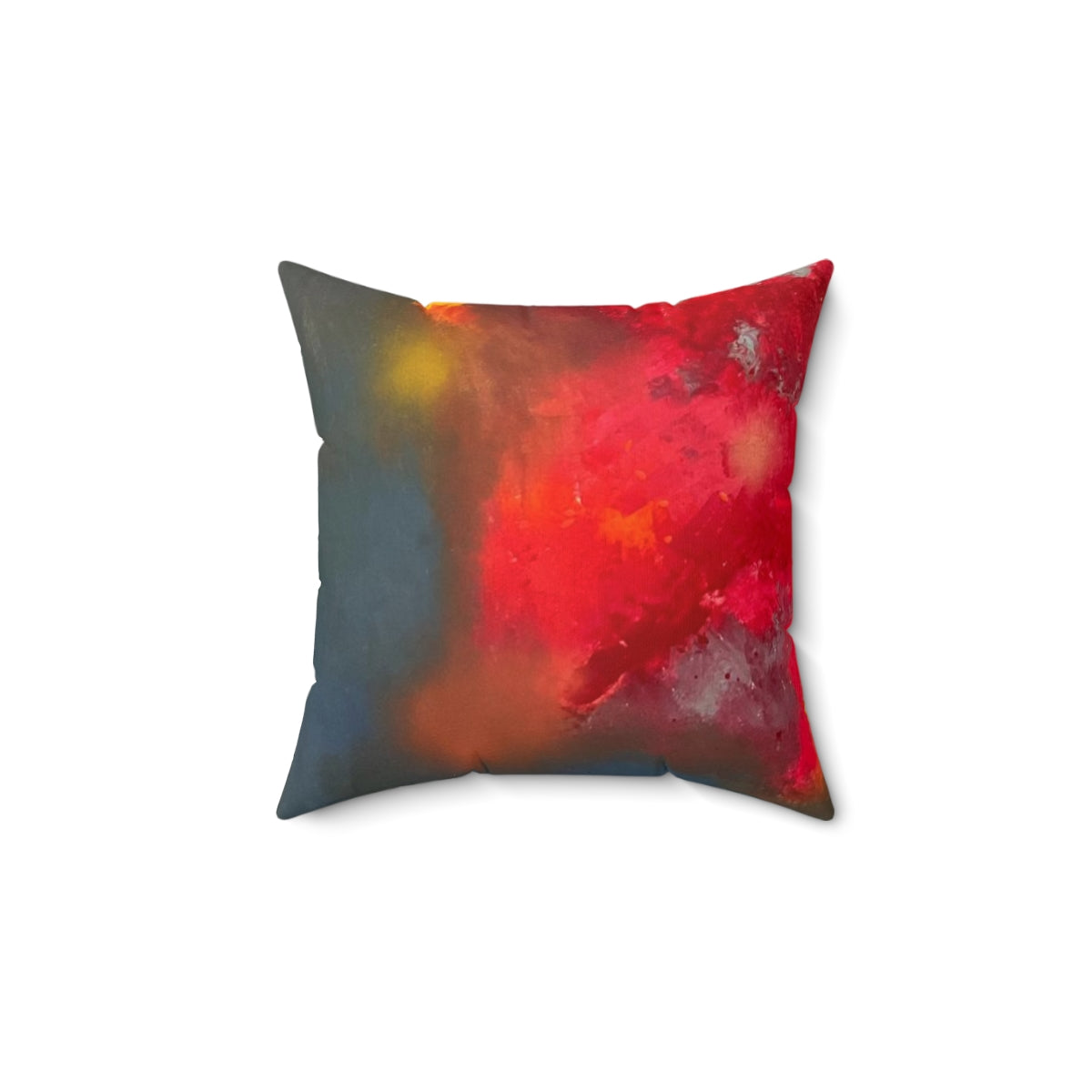Red Splash Square Pillow