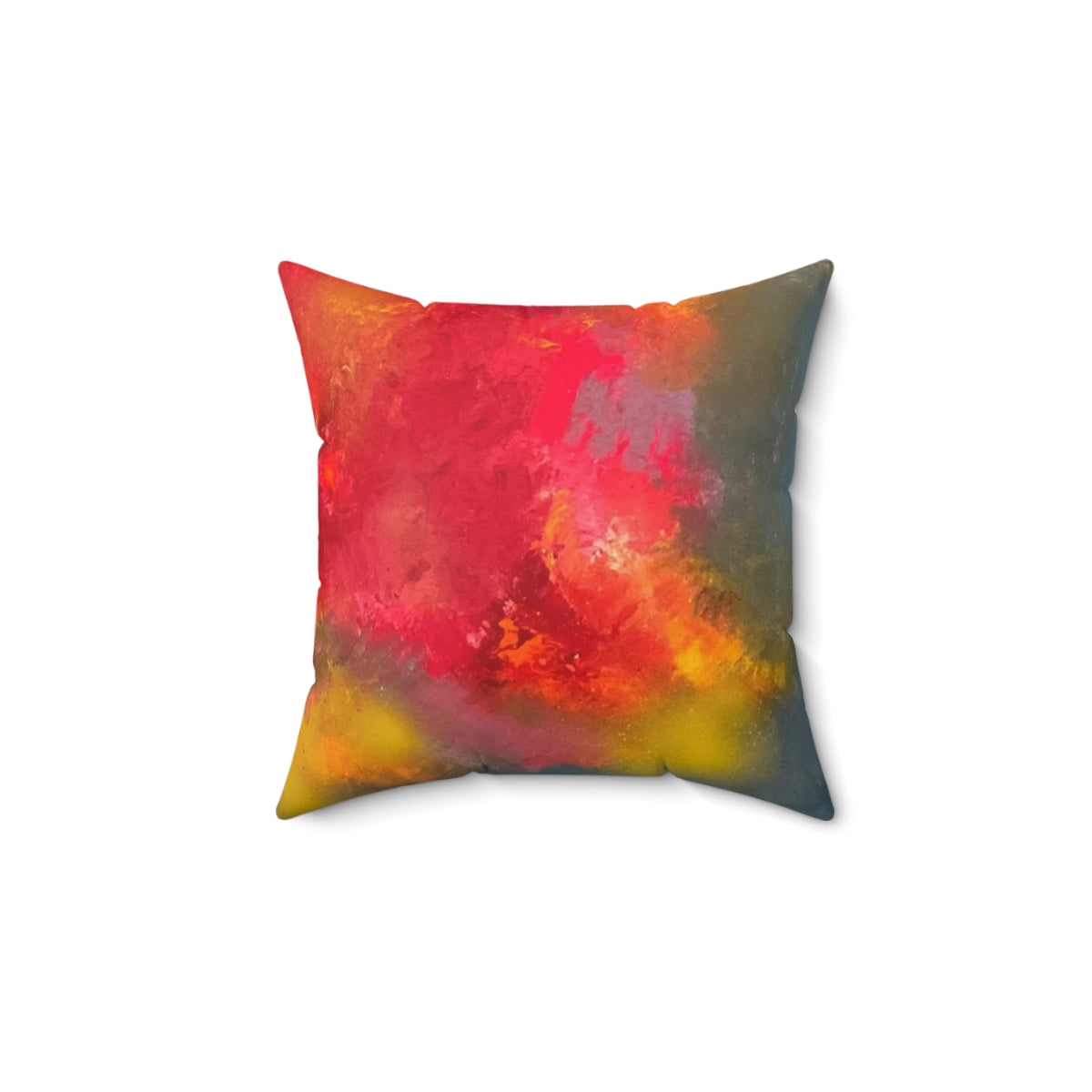 Red Splash Square Pillow
